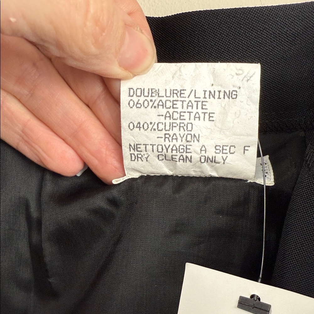 VTG SAINT LAURENT rive gauche wool Elegant Black Women's wrap Skirt 38 - Picture 12 of 13